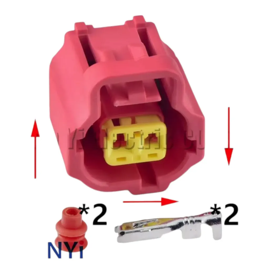 178390-Rosa - Conector IAC automático de 2 pines Enchufe del sensor de temperatura del agua 178390 -1 178390 -2 178390 -3 Para Toyota 1JZ-GTE 2JZ-GTE Mazda Mitsubishi