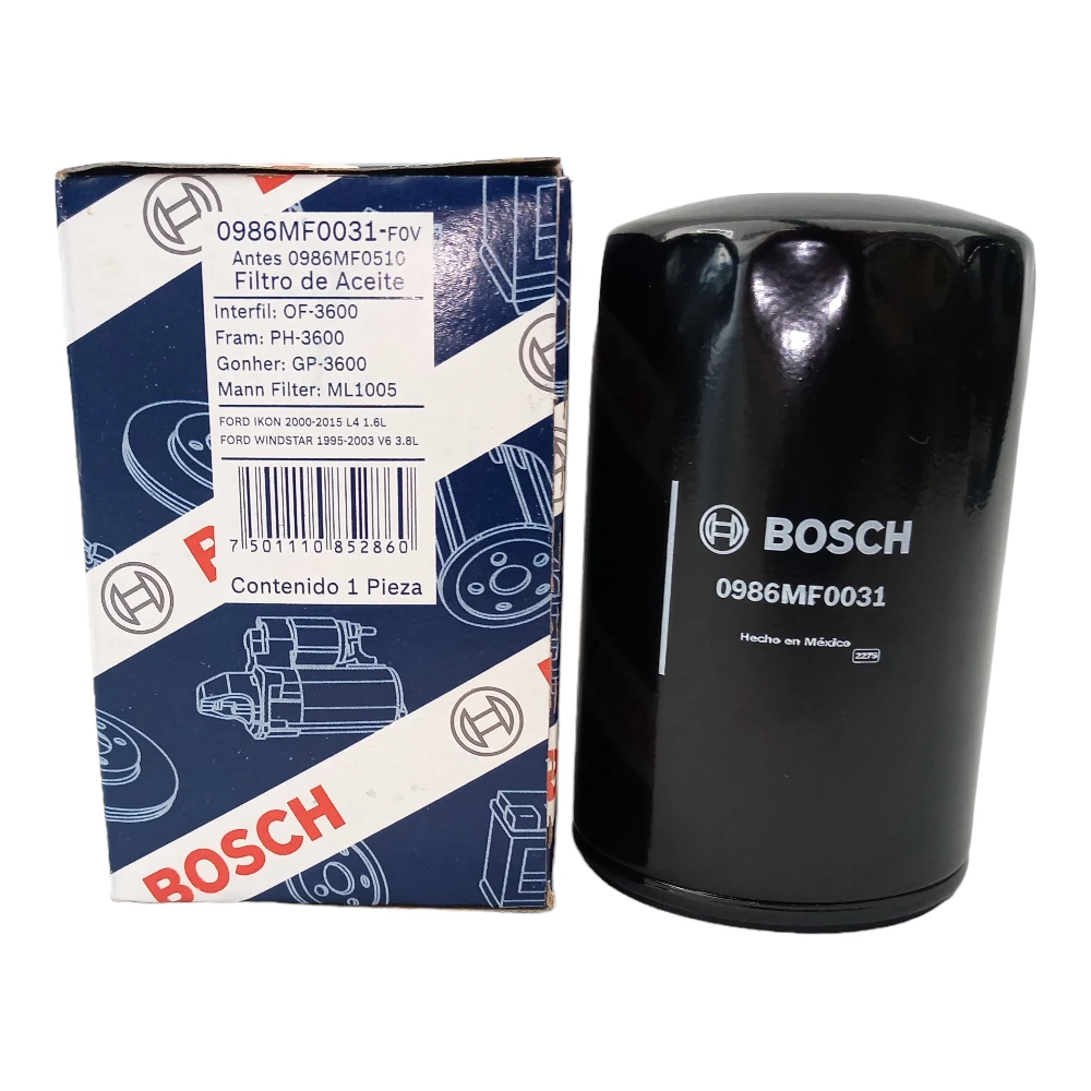 [0986MF0031] Filtro de Aceite  Bosch 0986MF0031 GP3600
