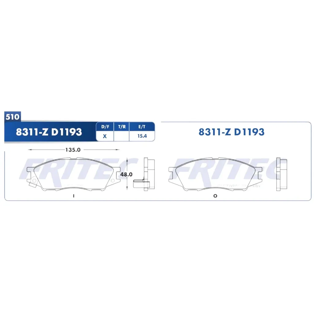 SPC-8311-Z D1193 - Balatas Delanteras Ceramica para RENAULT SCALA 2011-2013 en FRITEC CH