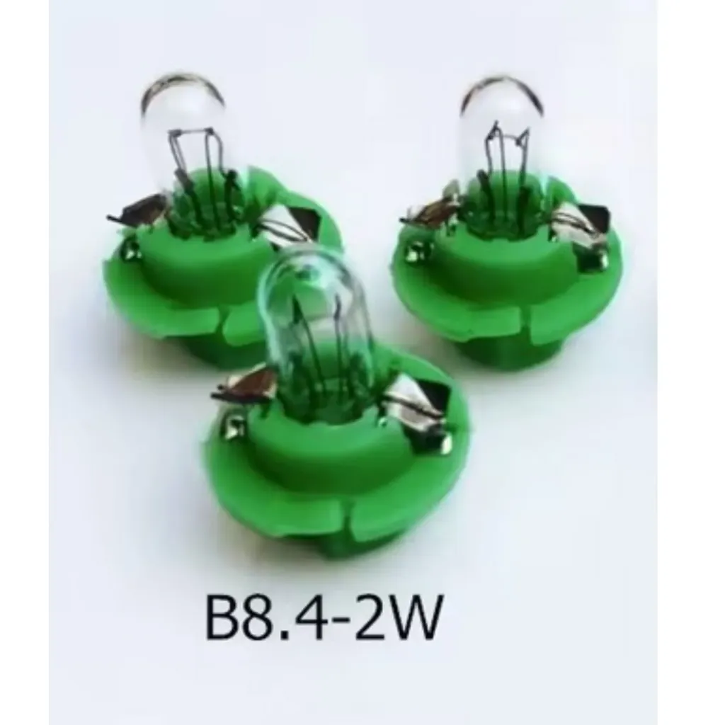 [B8.4-2W] B8.4-2W - Foco minipellizco con Base verde, 12V, 2,0 W, para Audi, Mercedes Benz, BMW, Opel, Volvo