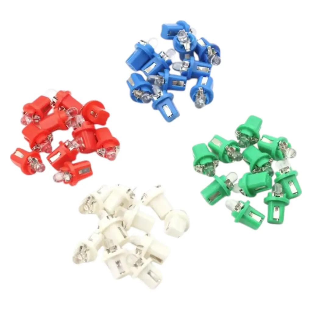 T5-B8.5D - Luz LED multicolor para coche, bombillas de diodo emisor de luz para tablero de instrumentos, T5, B8.5D, B8.5, SMD