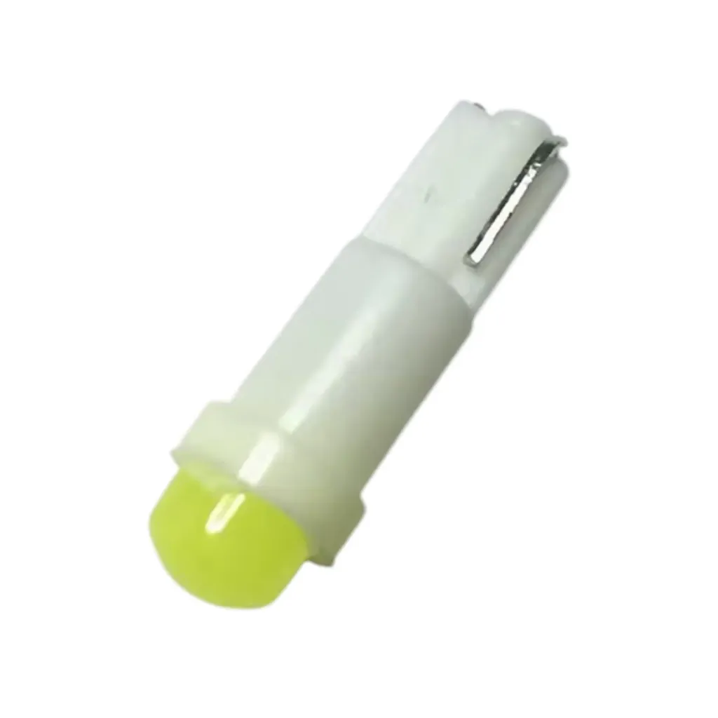 T5 LED salpicadero de coche 1 luz SMD indicador de advertencia de cerámica luz de cuña lateral de coche instrumento Led bombilla de cerámica DC 12V