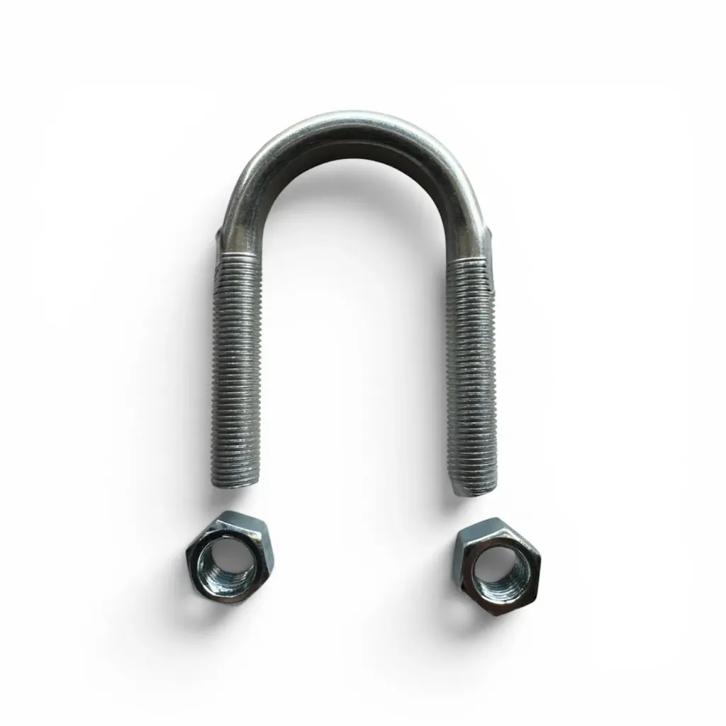 [1009-0029GAL] 1009-0029GAL - Abrazadera para Cruceta Cardán 3/8-24H Galvanizada con 2 Tuercas