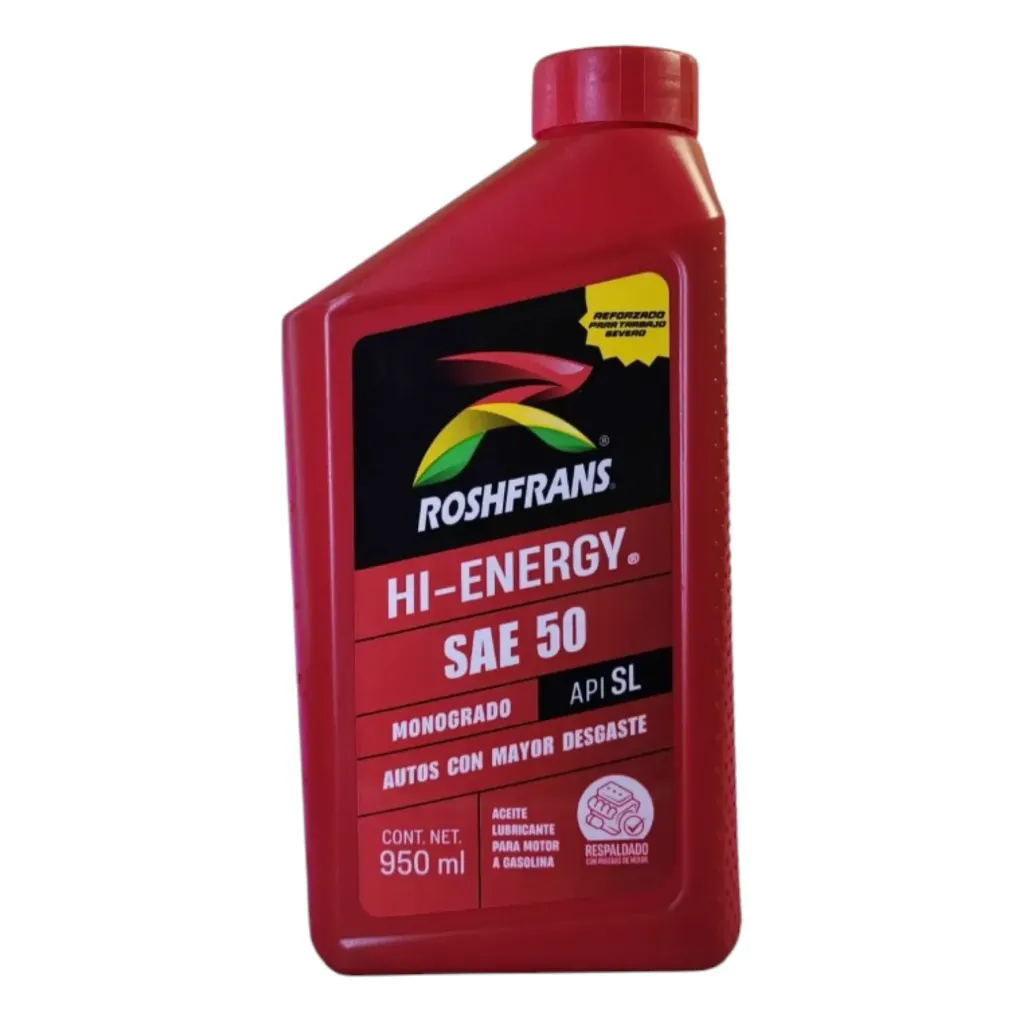 SAE 50 - Bote Aceite Monogrado Hi-Energy API SL SAE 50 de 950ml en ROSHFRANS