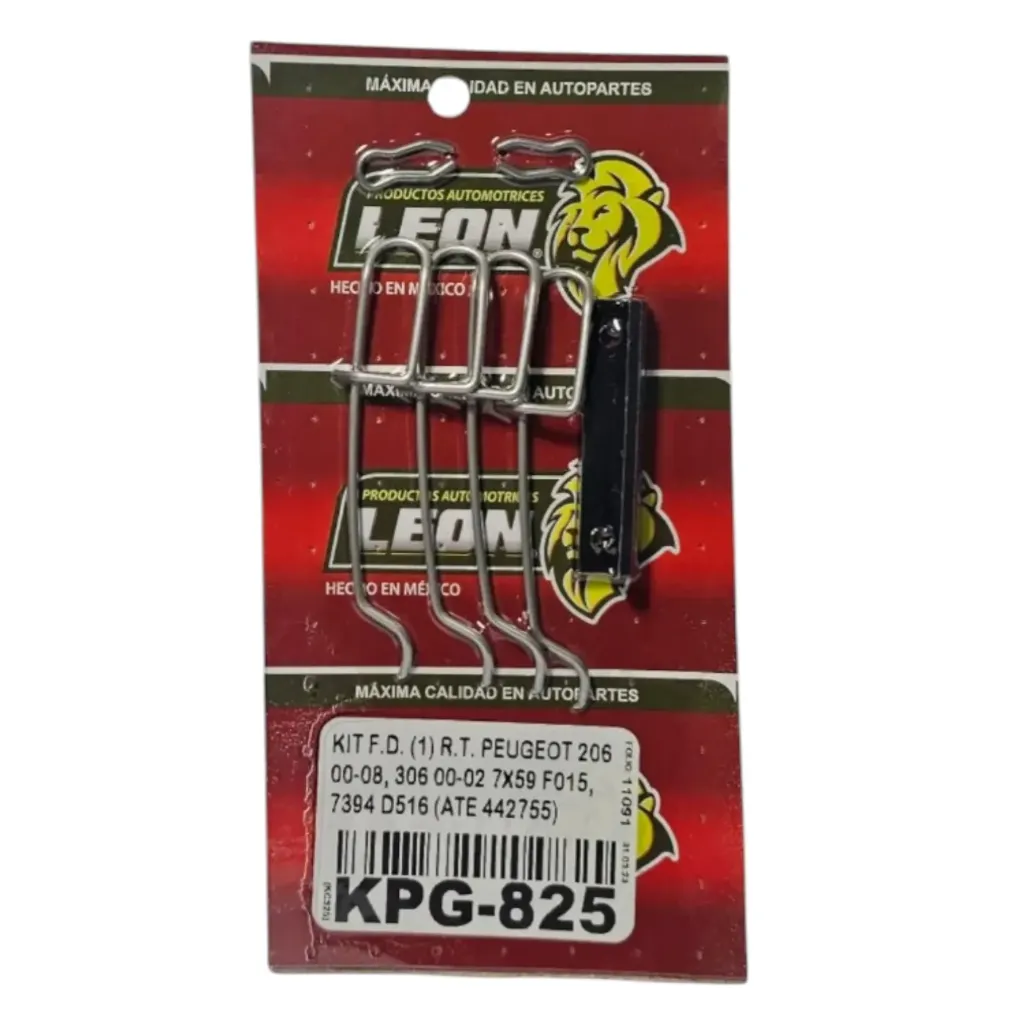 KPG-285 - Kit Freno de Disco Rueda Trasera para Peugeot 208 00-08, 306 00-02, 7X59 F015, 7394 D516 (ATE442755) en LEON