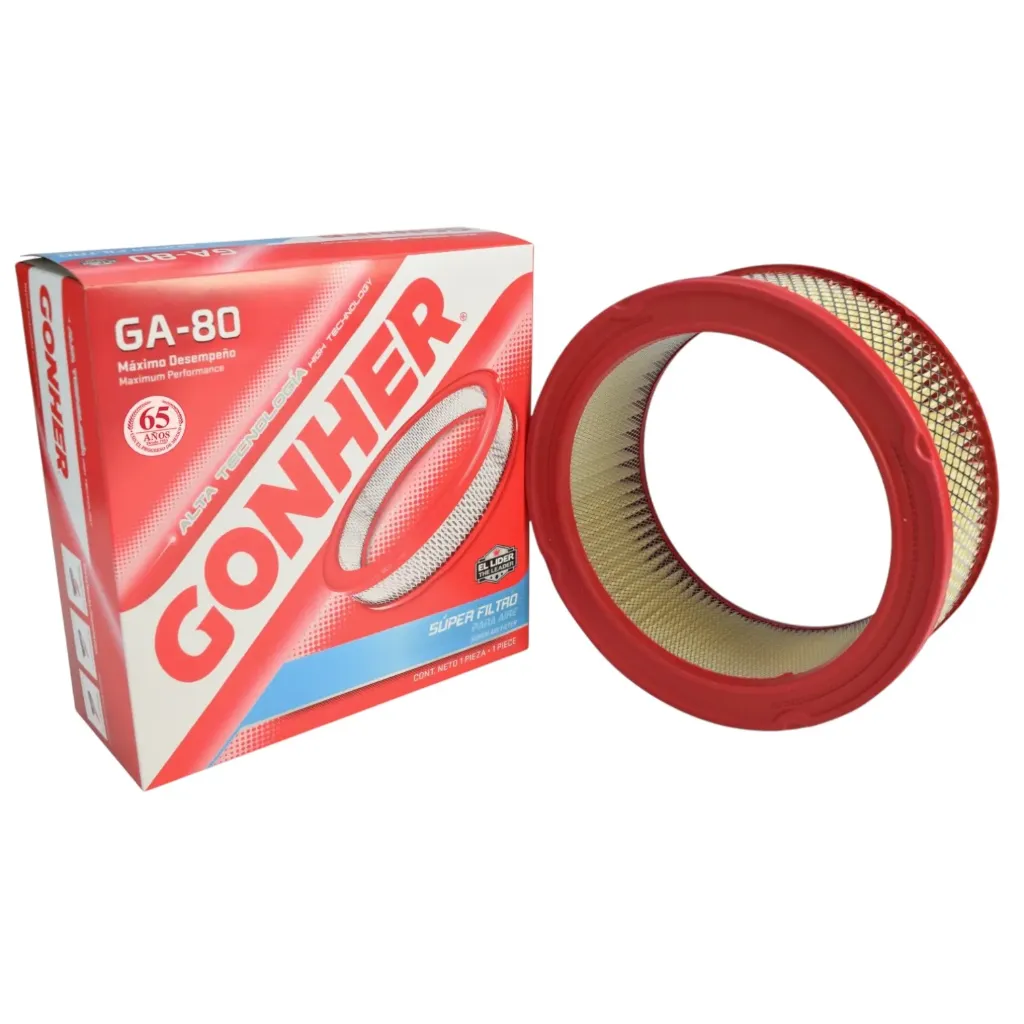 GA-80 - Filtro de Aire para FORD F-350 76 V8 Bronco 66-68 V8 4.7 y L6 4.9L 80-81 en GONHER