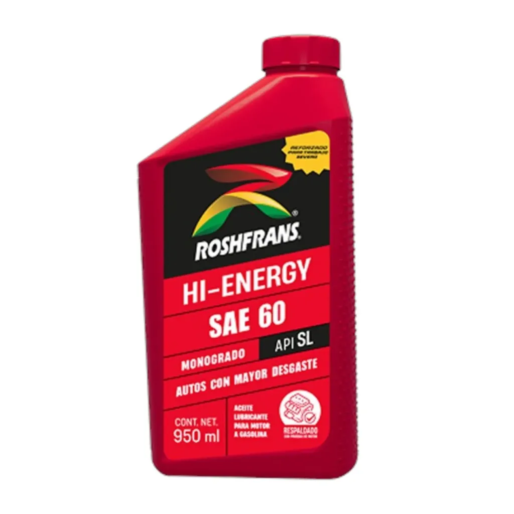 SAE 60 - Aceite Monogrado Mineral HI-ENERGY SAE 60 SUPER HD API SL 950ml - ROSHFRANS
