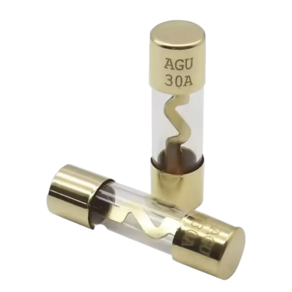 40A-10*38MM - Fusibles AGU de Vidrio Chapado en Oro para Amplificador de Audio