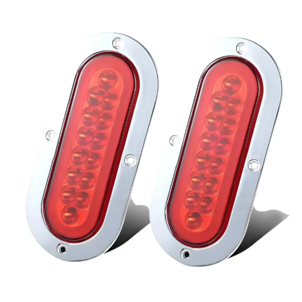 RJPN04734 - 2pz Plafón 14 Led Camión Cuarto Stop DRI 12-24v ROJO