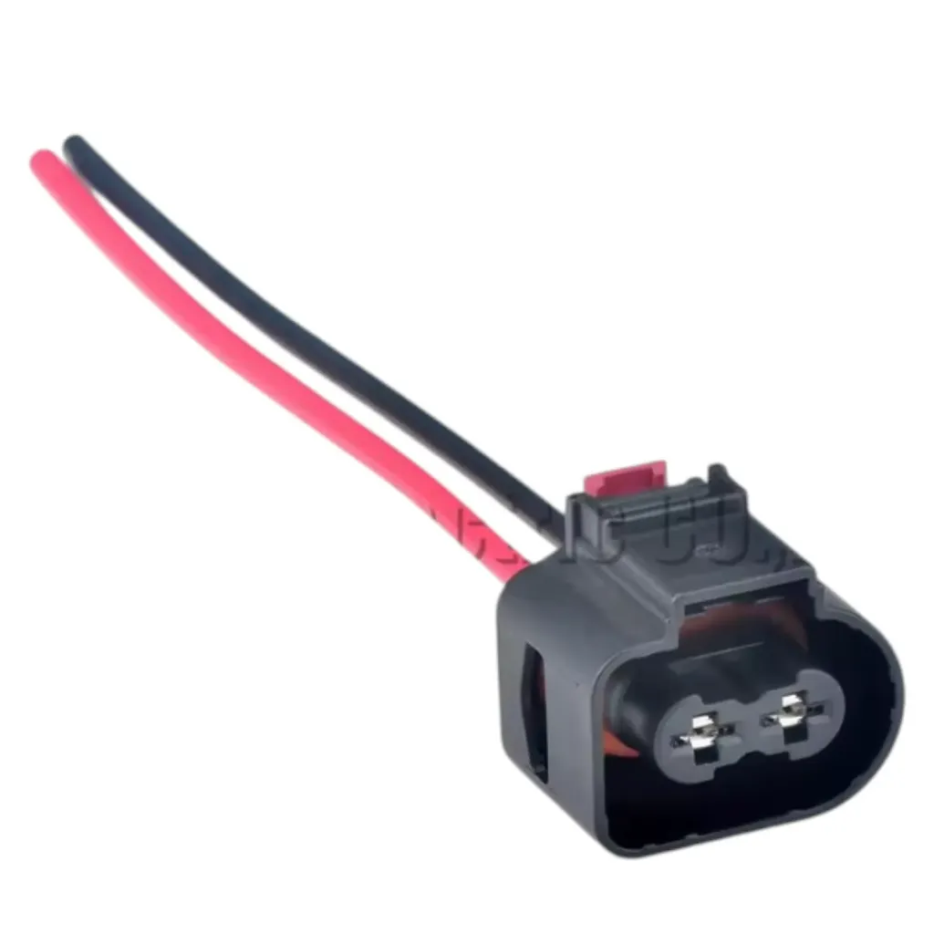 5C6973752 - Arnes Conector automotriz impermeable de 2 pines, enchufe de cableado para bomba trasera de ventilador electrónico  5C6 973 752
