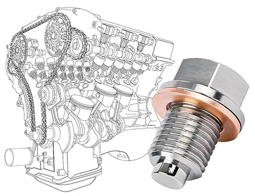 Tapón de drenaje de aceite magnetico para carter. 