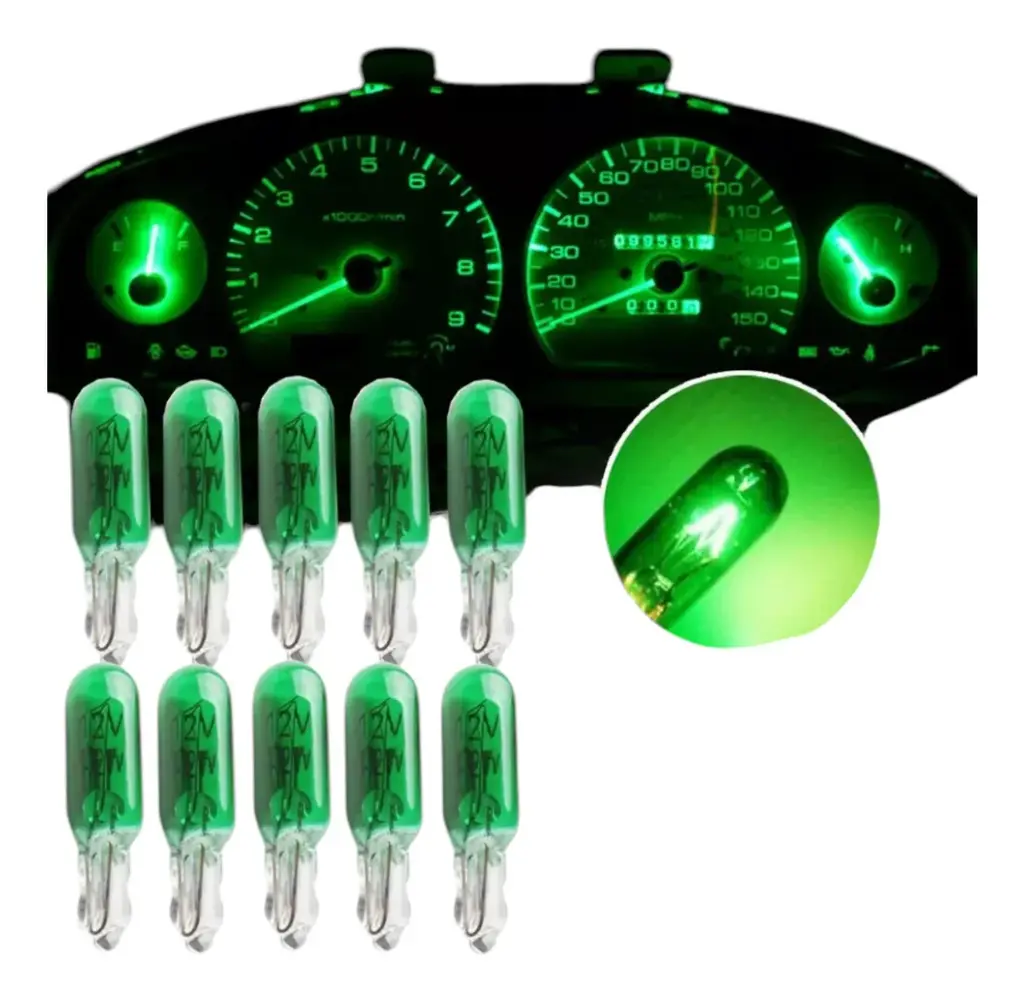 [t5 verde] Foco de Pellizco t5 verde (Piloto)