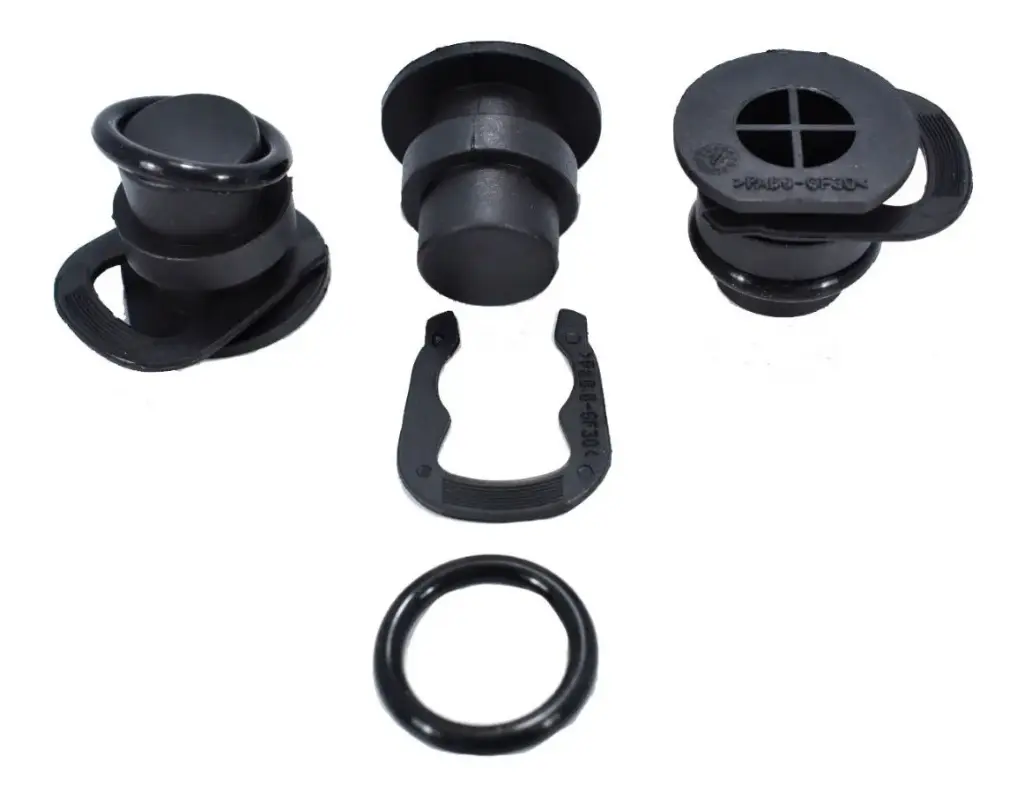[357121140S] Kit Tapones De Brida Para Tomas De Agua Todos Los Autos Volkswagen Audi Seat (3 Tapones, 3 Orings, 3 Seguros)
