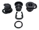 Kit Tapones De Brida Para Tomas De Agua Todos Los Autos Volkswagen Audi Seat (3 Tapones, 3 Orings, 3 Seguros)