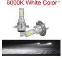 H4-LED - Par de Focos Led BLANCO 6000K Cold White