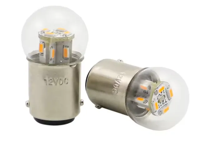 [772195846126] 4 Uds 6v luces Led para motocicleta G18 R5w R10W 12v 24V 48V bombillas para automóvil indicador de equipo Smd 3014 chips lámpara de señal 